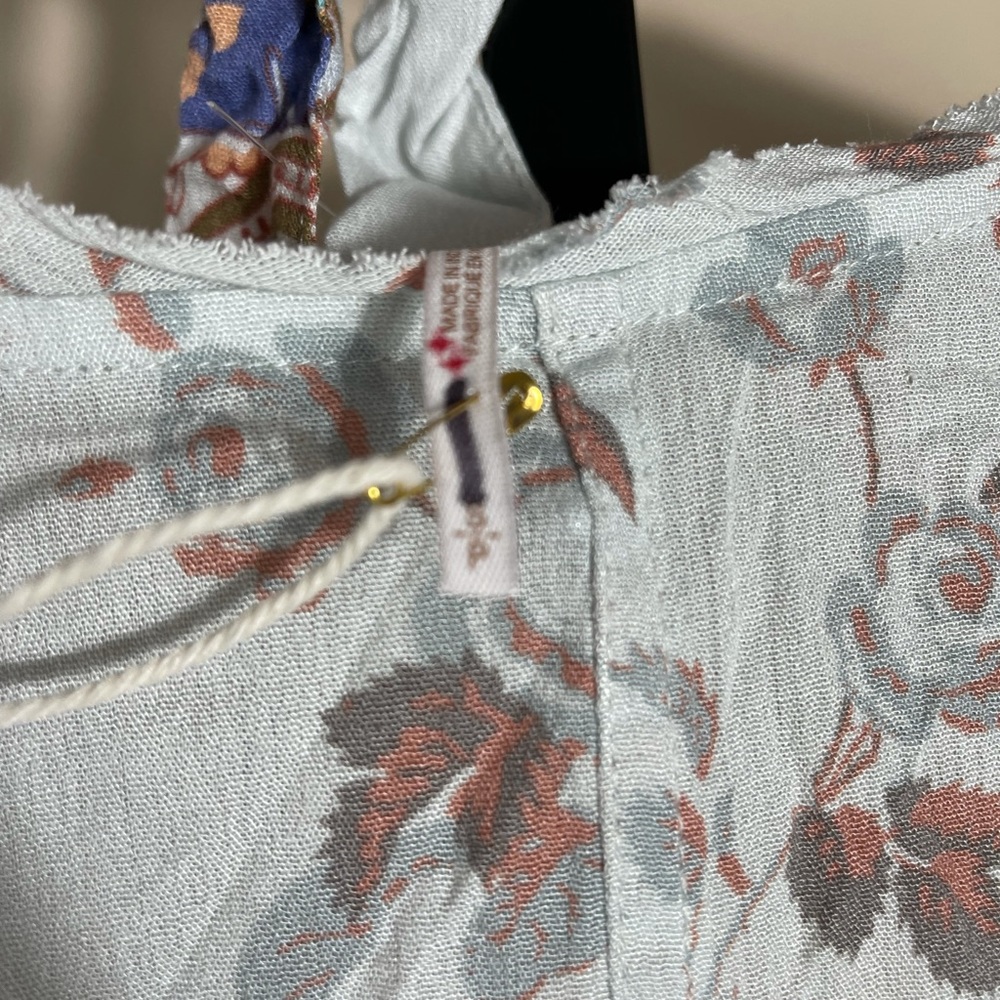 Free People Floral Print Robe Set - Cream and Brown - Picture 5 of 5